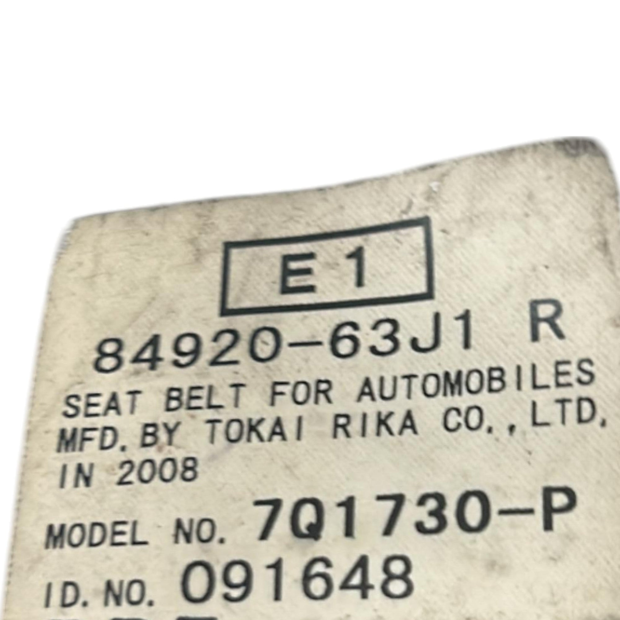 Cintura Di Sicurezza Anteriore Destra Suzuki Swift IV cod.84920 - 63J1 (2004 > 2010) + Pretensionatore - F&P CRASH SRLS - Ricambi Usati