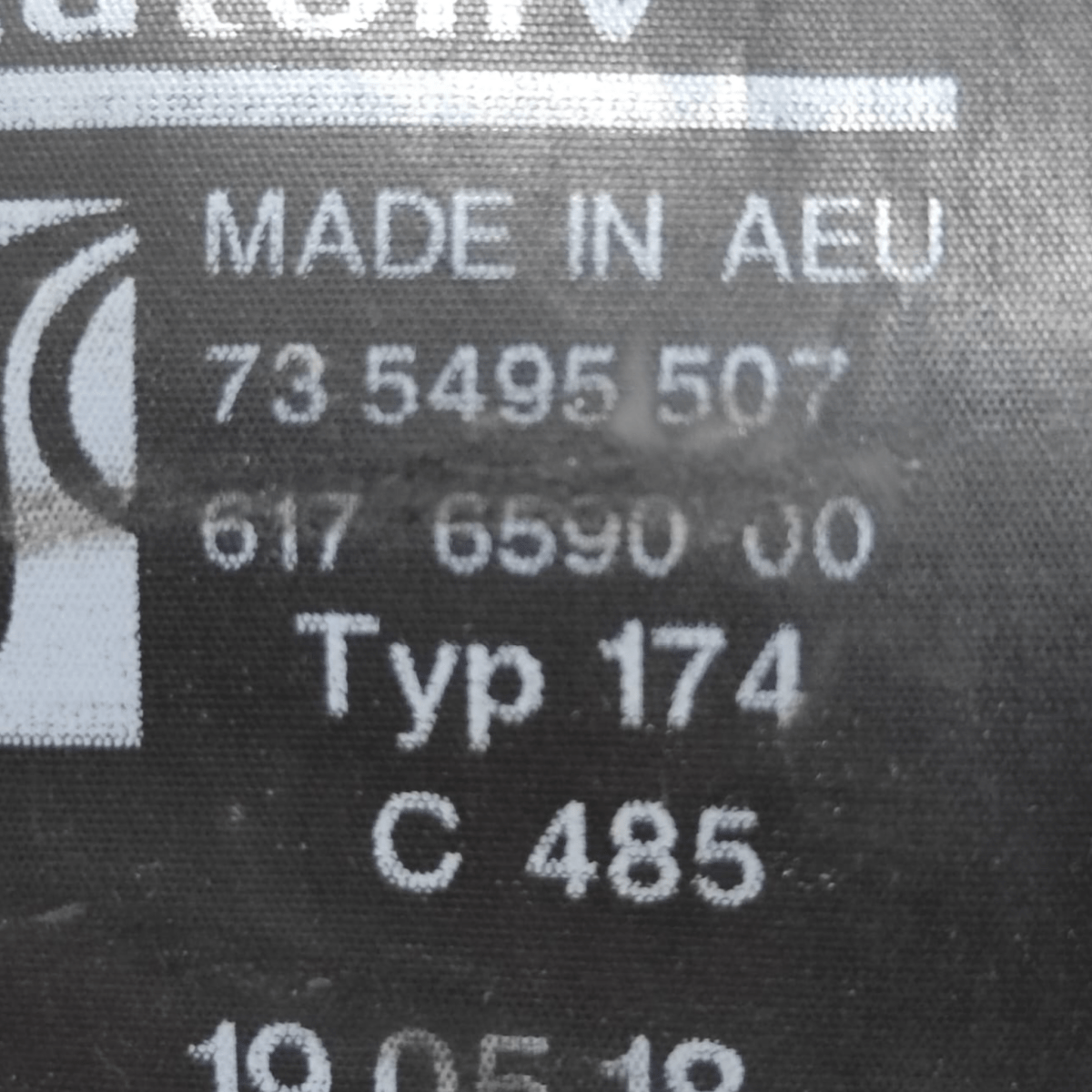Cintura di sicurezza anteriore sinistra fiat grande punto evo cod: 735495507 (2009 - 2012) - F&P CRASH SRLS - Ricambi Usati