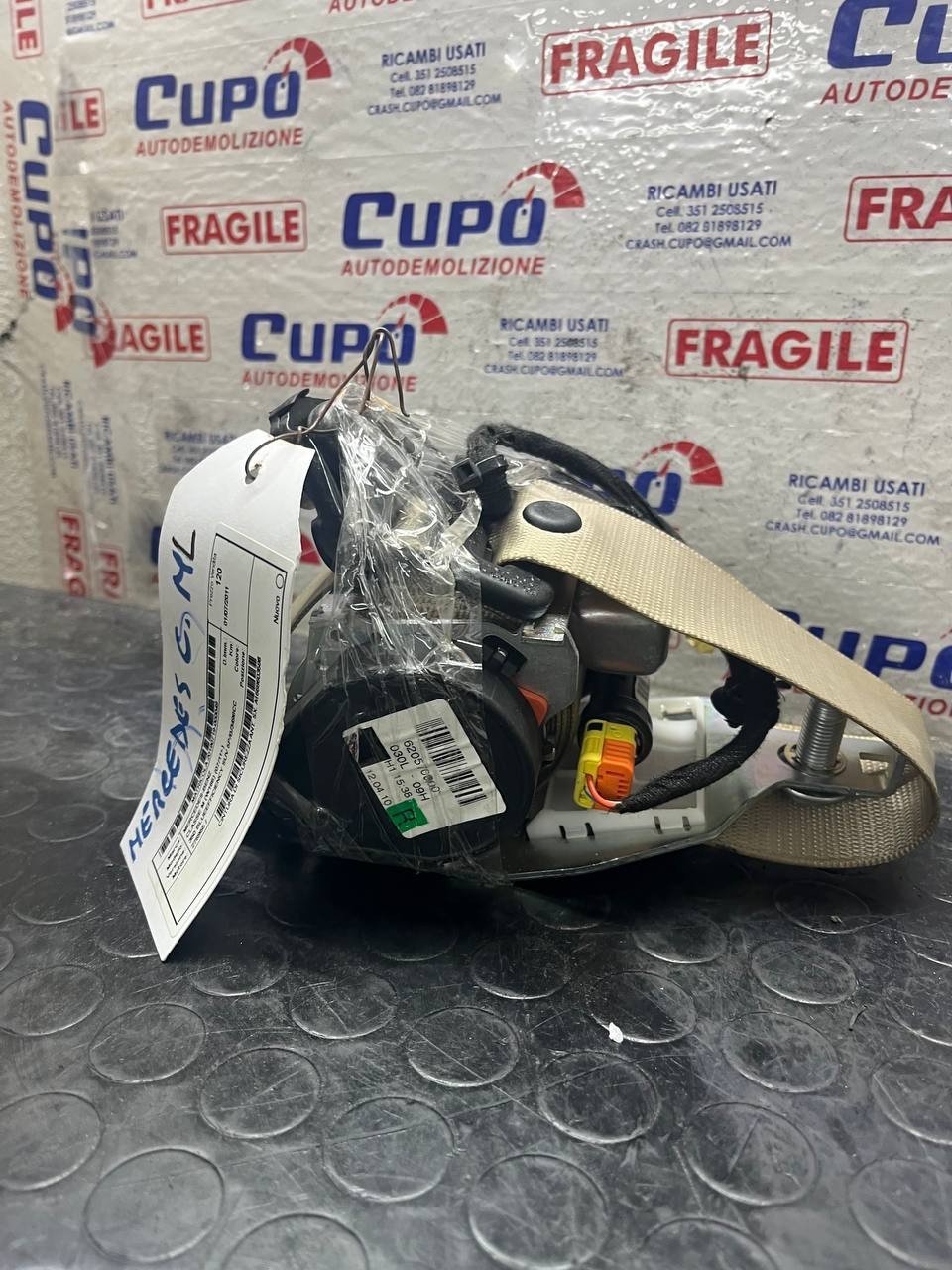 Cintura Di Sicurezza Anteriore Sinistra Mercedes-Benz Classe M (2011) cod:A1668603586 - F&P CRASH SRLS - Ricambi Usati