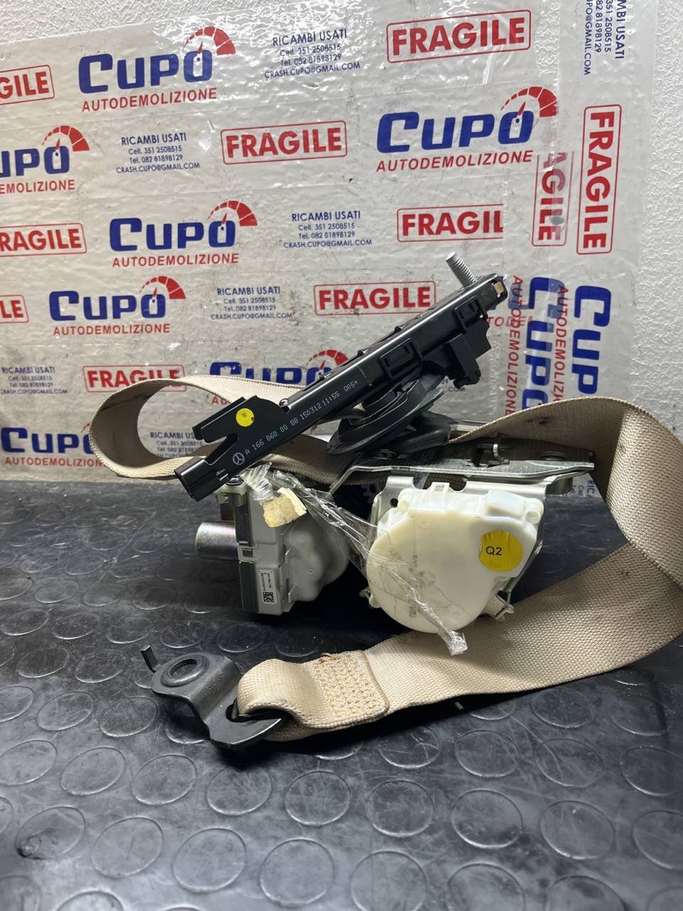 Cintura Di Sicurezza Anteriore Sinistra Mercedes Benz ML cod : 34094996 / 34083574B - F&P CRASH SRLS - Ricambi Usati