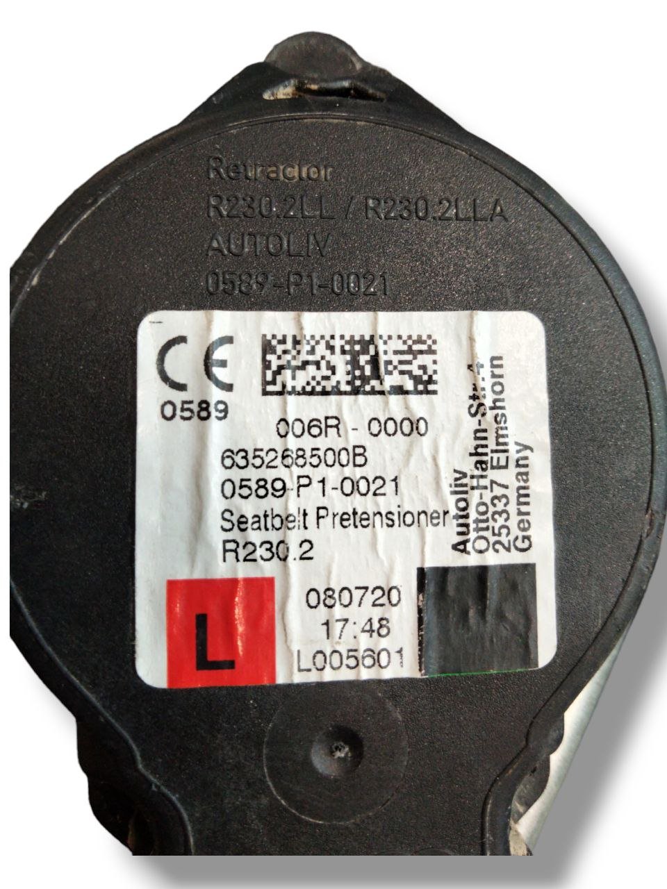 Cintura Di Sicurezza Anteriore sinistra sx Mini Cooper F55/56 (2013>) cod.635268500B - F&P CRASH SRLS - Ricambi Usati