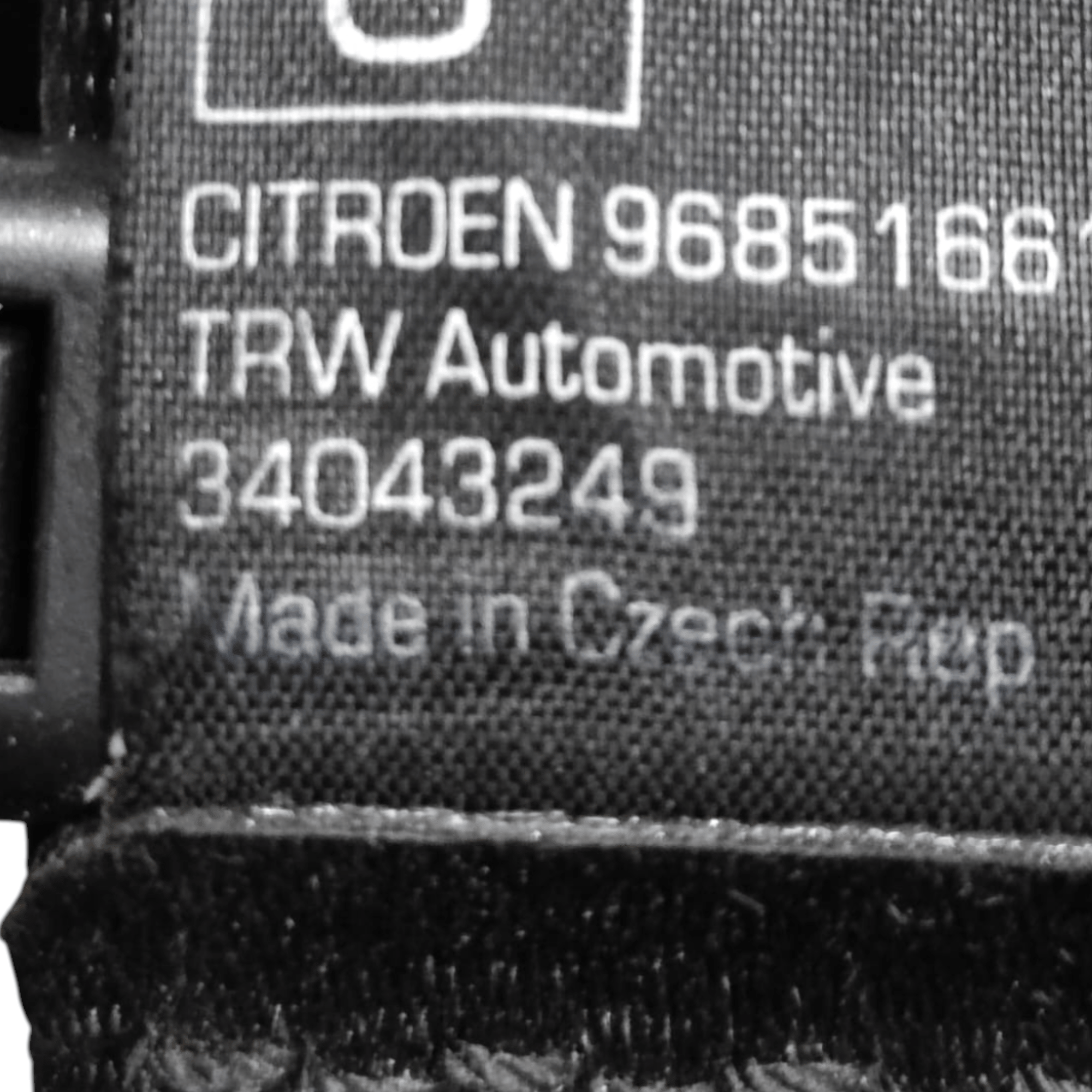 Cintura Di Sicurezza Anteriore Sinistro Citroen C3 II Serie COD: 34043249 (2009 - 2016) - F&P CRASH SRLS - Ricambi Usati
