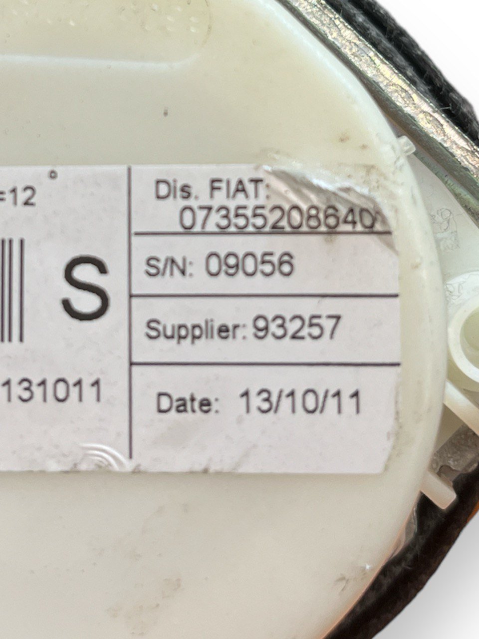 Cintura di Sicurezza con Pretensionatore anteriore sinistra (sx) Fiat Bravo (2007 al 2014) cod: 07355208640 - F&P CRASH SRLS - Ricambi Usati