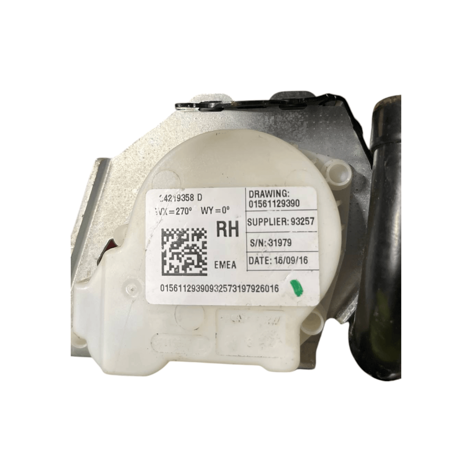 Cintura di sicurezza posteriore destra Alfa Romeo Giulia cod.01561072400 / 01561129390 (2016 - >) + modanatura - F&P CRASH SRLS - Ricambi Usati