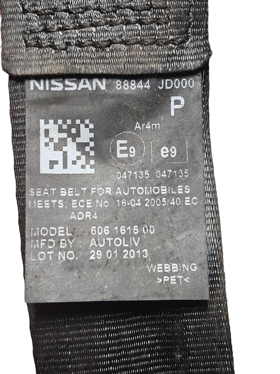 Cintura Di Sicurezza Posteriore Destra Nissan Qashqai J10 Cod:88844JD000 (2006 - 2014) - F&P CRASH SRLS - Ricambi Usati