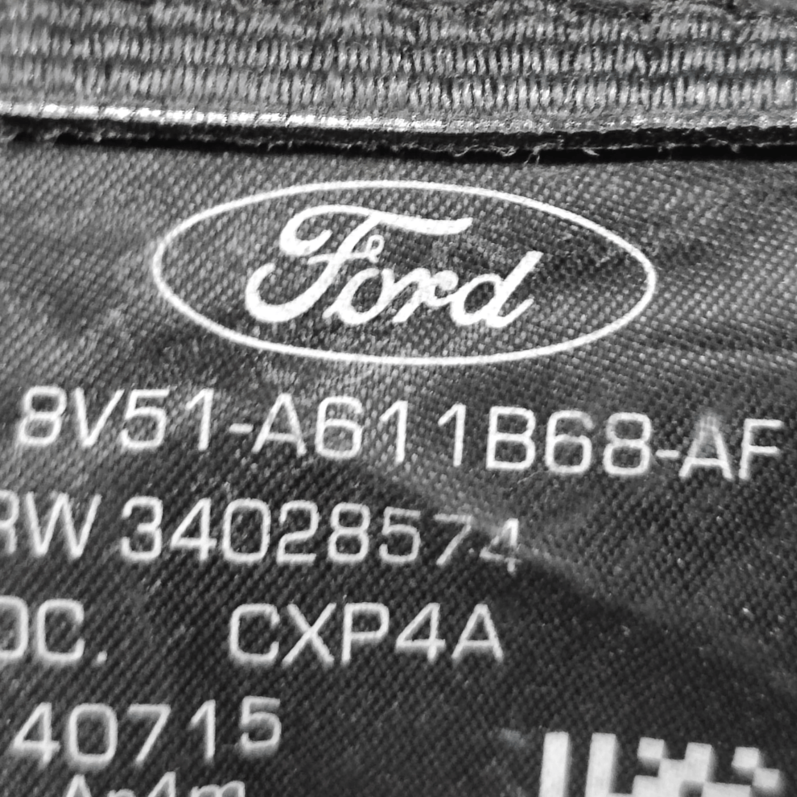 Cintura Di Sicurezza Posteriore Destro Ford Fiesta COD: 8V51A611B68AF (2008 - 2017) - F&P CRASH SRLS - Ricambi Usati