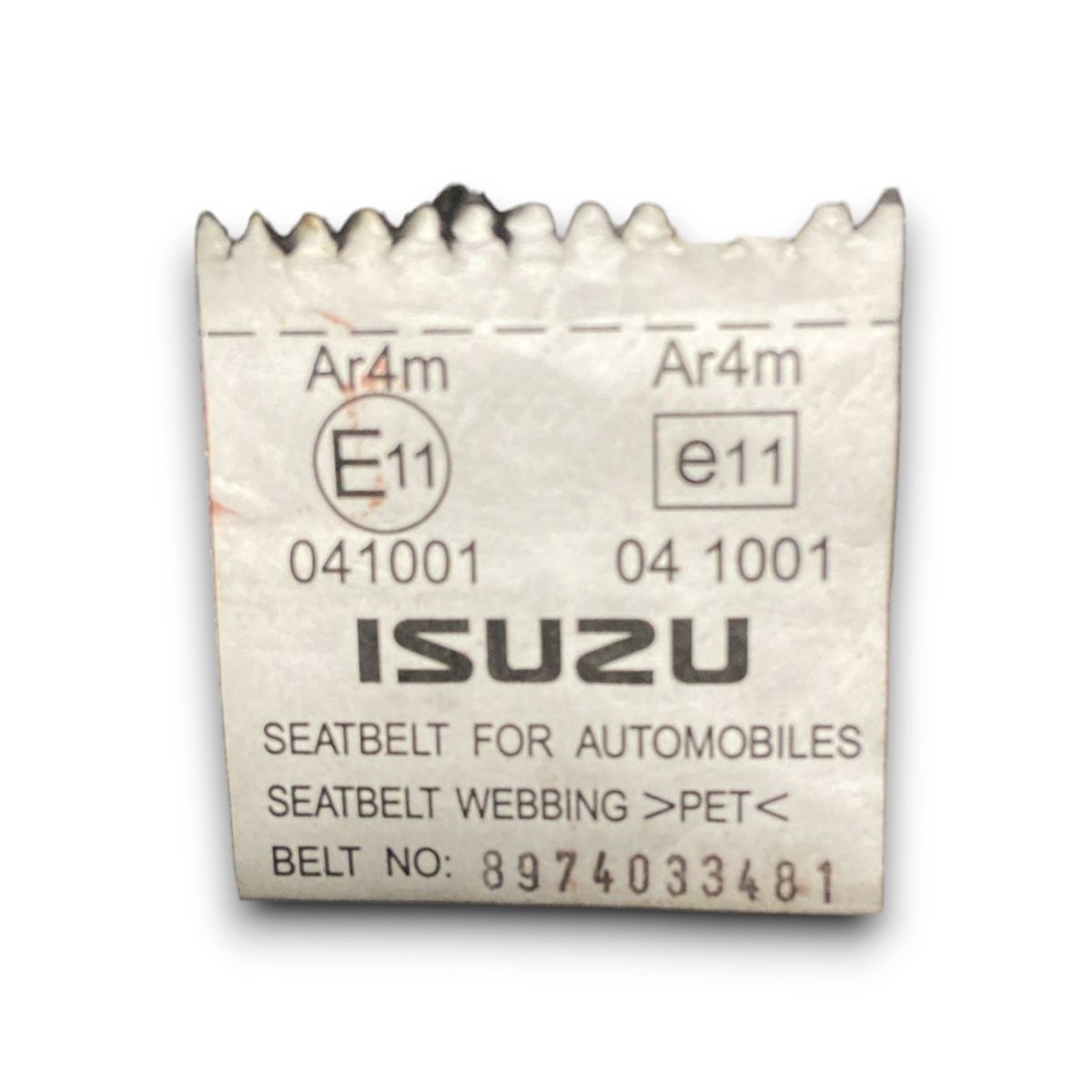 Right rear seat belt Isuzu D-Max code. 8974033481 (2002 > 2011) - F&P CRASH SRL - Used Parts