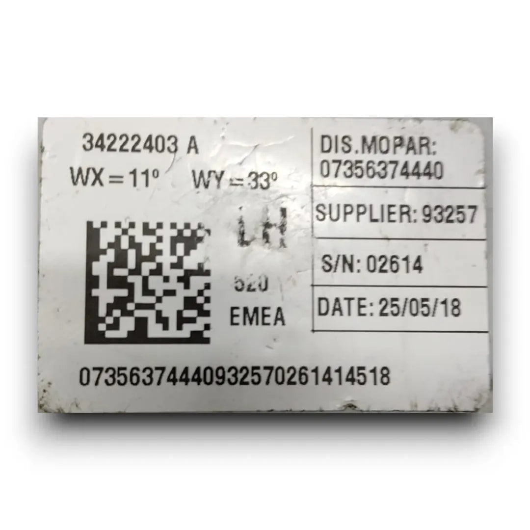 Dettaglio Cintura di sicurezza posteriore sinistra Jeep Renegade 2014–2019 OEM 735637445 - foto 3