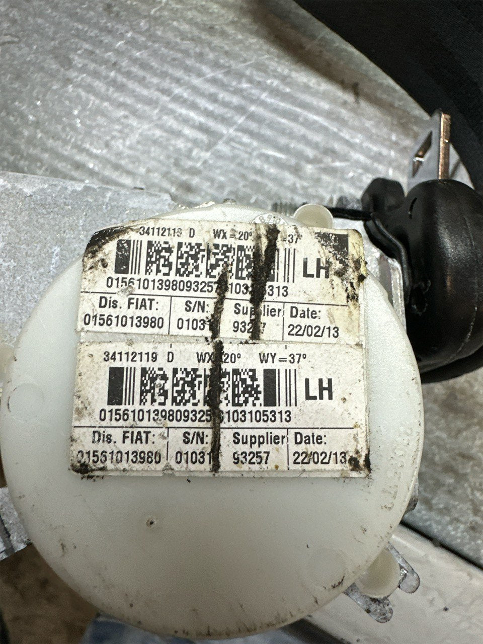 Cintura di Sicurezza posteriore sinistra (sx) Alfa Romeo Giulietta (2016) cod: 01561013980 - F&P CRASH SRLS - Ricambi Usati