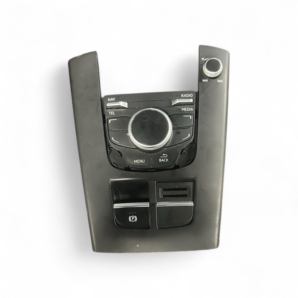 Comandi autoradio Audi A3 (8V) cod.8v0919614p (2012 &gt; 2020) + rivestimento e pulsante freno di stazionamento - F&amp;P CRASH SRLS - Ricambi Usati