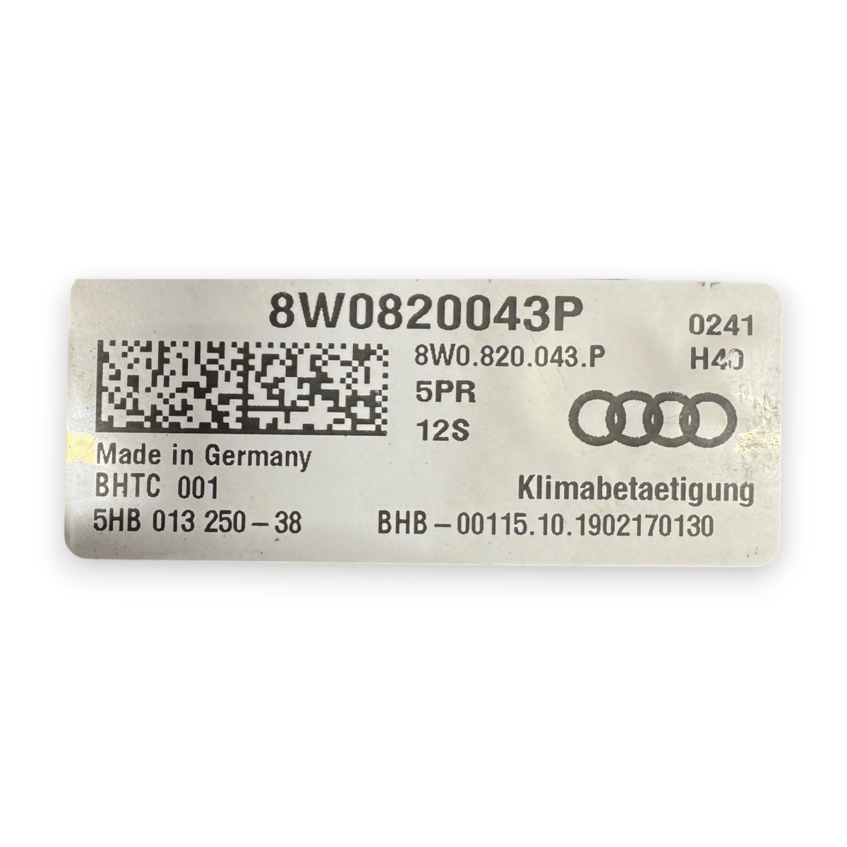 Comandi clima Audi A4 (B9) cod.8W0820043P (2015 - 2024) - F&P CRASH SRL - Ricambi Usati