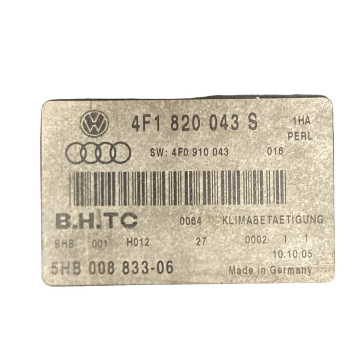 Comandi clima audi a6 c6 cod . 4f1820043s (2004 > 2012) - F&P CRASH SRL - Ricambi Usati