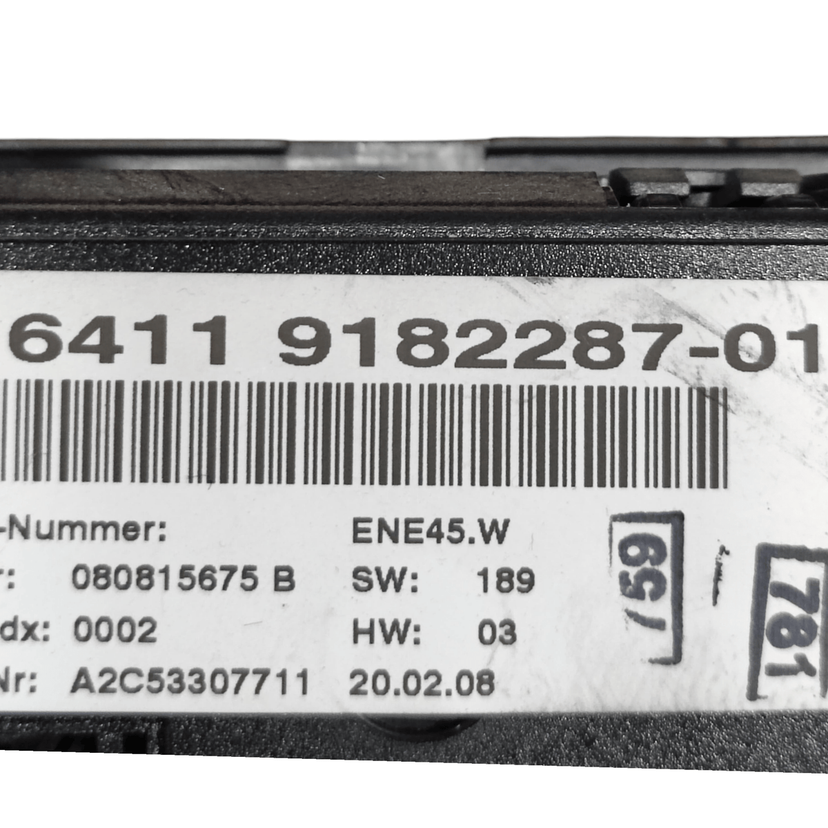 Comandi Clima automatico bizona Bmw Serie 1 E87 2.0 Diesel COD: 64119182287 (2004 - 2013) - F&P CRASH SRLS - Ricambi Usati