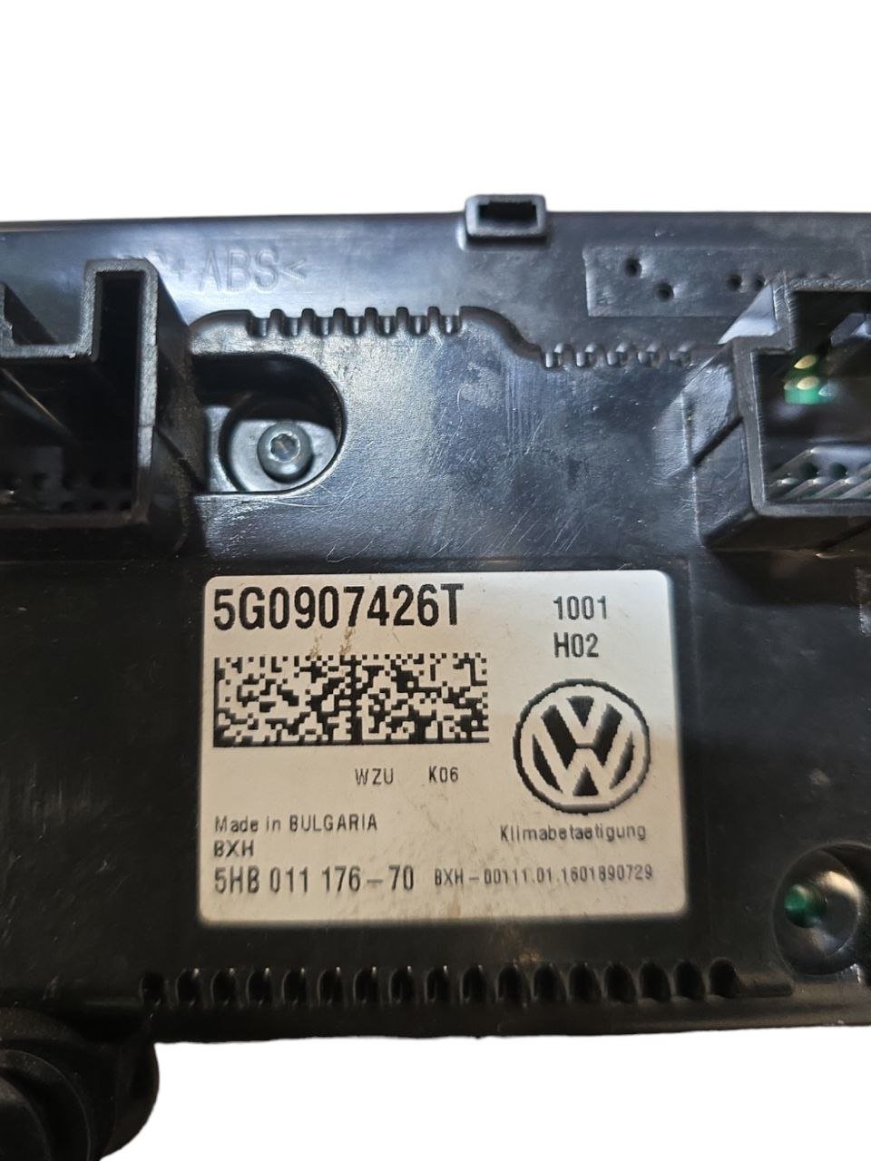 Comandi Clima Manuale Volkswagen Golf VII 2.0 Diesel ( 2011 - 2019 ) Cod : 5G0907426T - F&P CRASH SRLS - Ricambi Usati