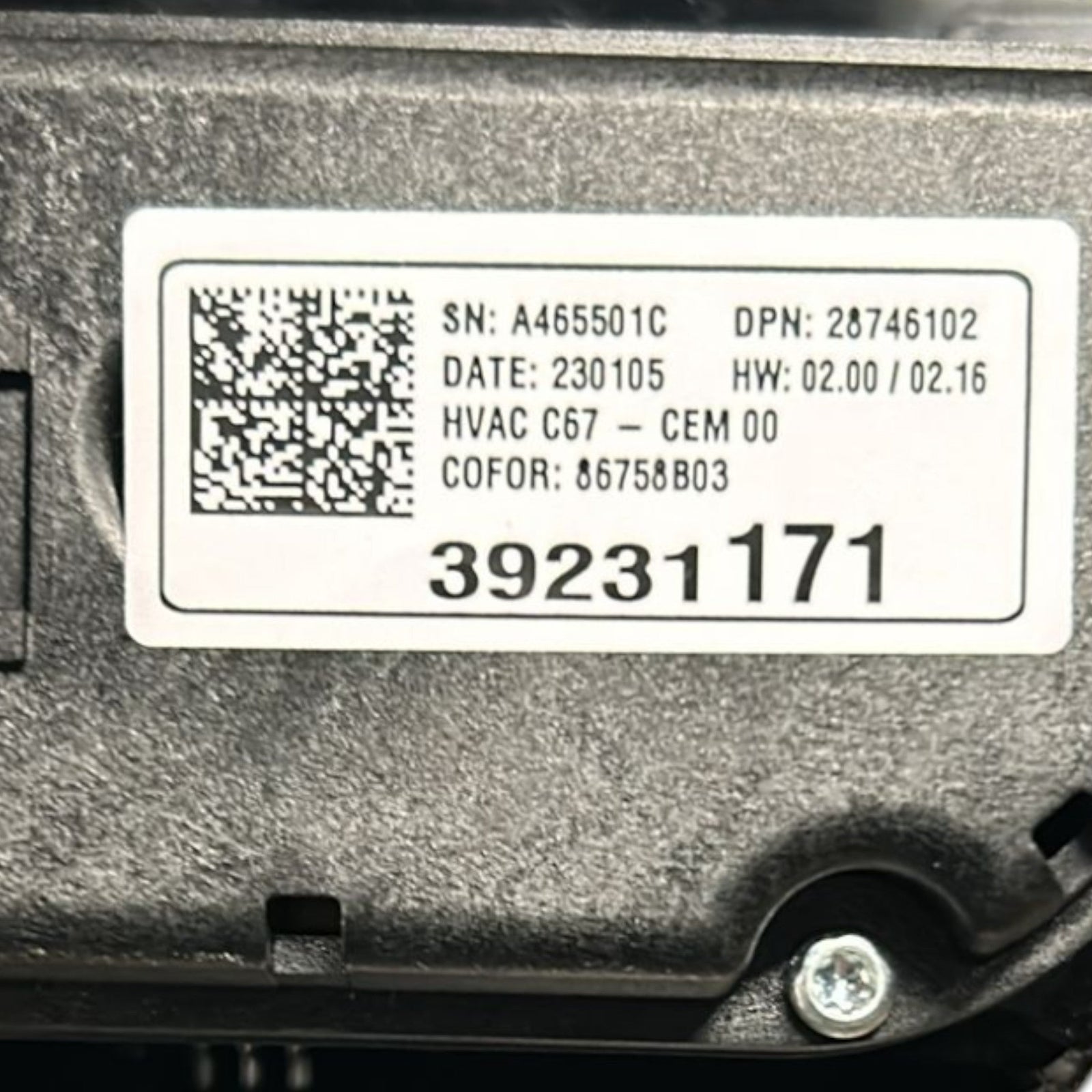 Comandi Clima Opel corsa F cod:39231171 (2019 >) - F&P CRASH SRLS - Ricambi Usati