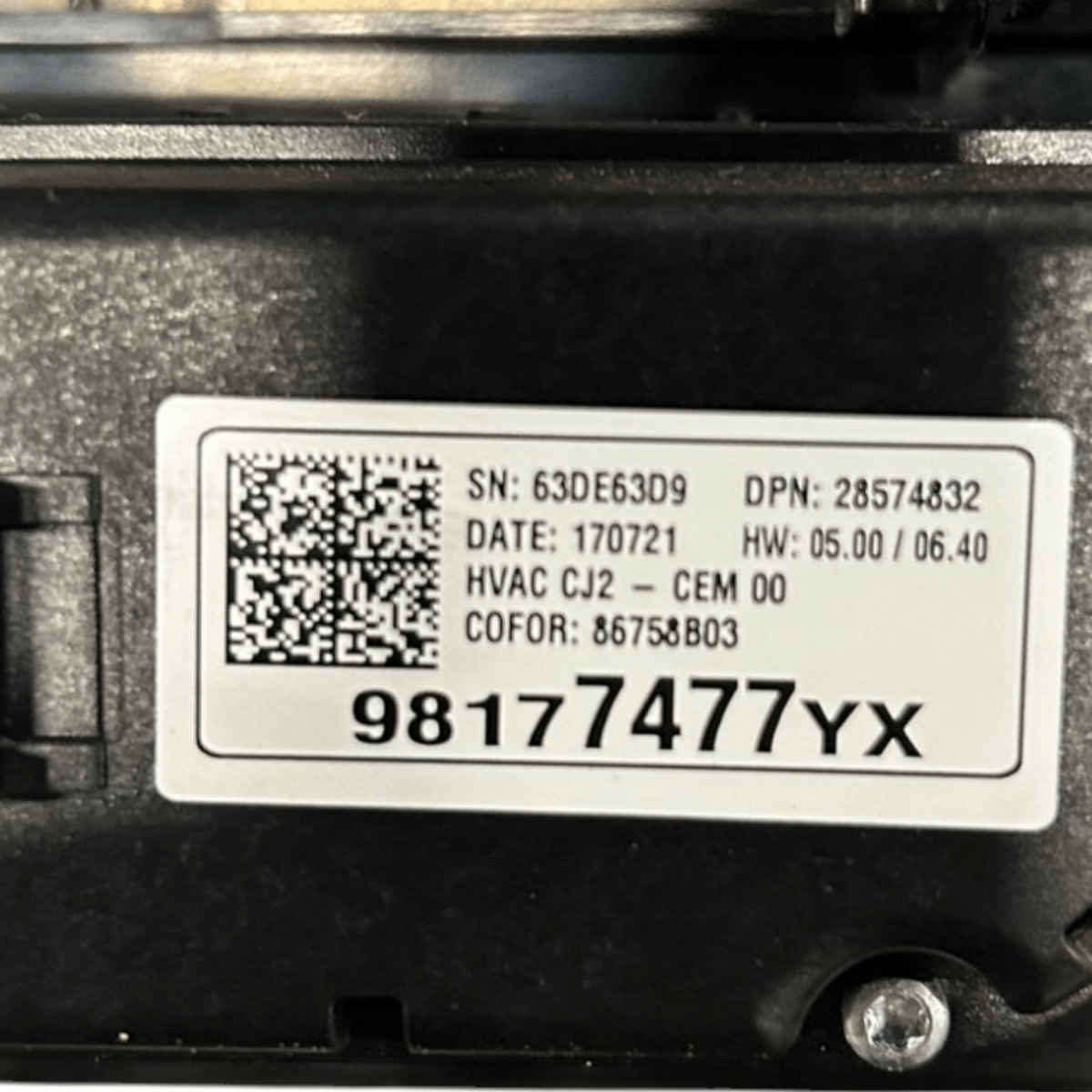 Comandi clima opel grandland x cod:98177477yx (2017 > 2024) - F&P CRASH SRLS - Ricambi Usati