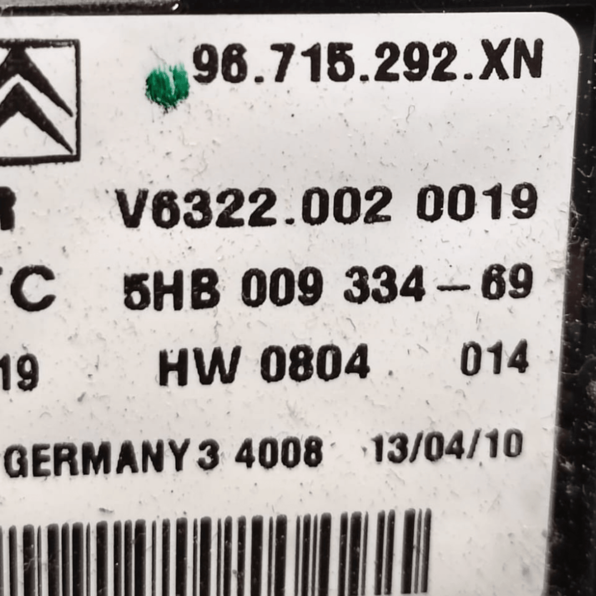Comandi Clima Peugeot 407 COD: 5HB009334 (2004 - 2012) - F&P CRASH SRLS - Ricambi Usati