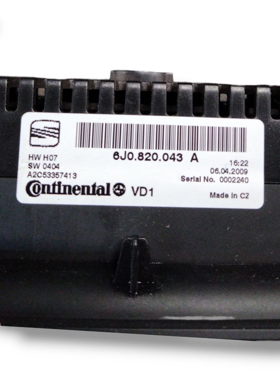 Automatic climate control commands Seat Ibiza IV 1.2 gasoline (2008 - 2016) code 6J0820043A - F&P CRASH SRLS - Used Parts