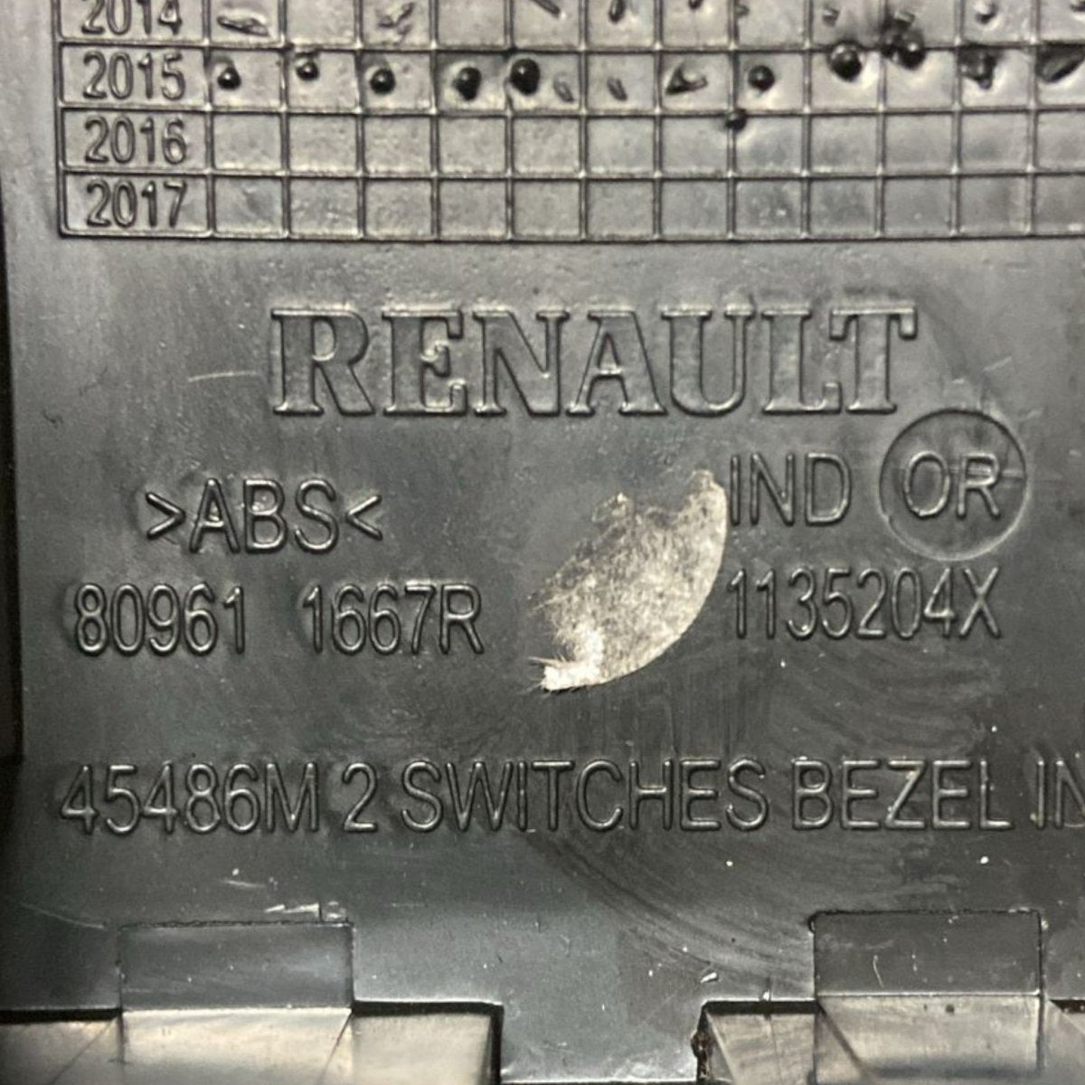 Comando alzavetri anteriore sinistro renault clio IV cod . 809611667r (2012 > 2019) - F&P CRASH SRL - Ricambi Usati