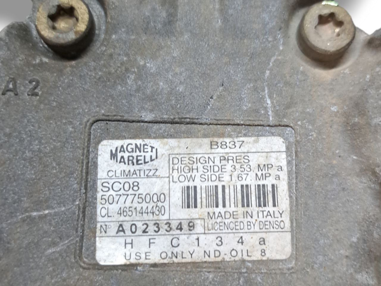 Air conditioning compressor Fiat Punto 188 1.2 Petrol (2002) CODE:507775000 - F&P CRASH SRLS - Used Parts