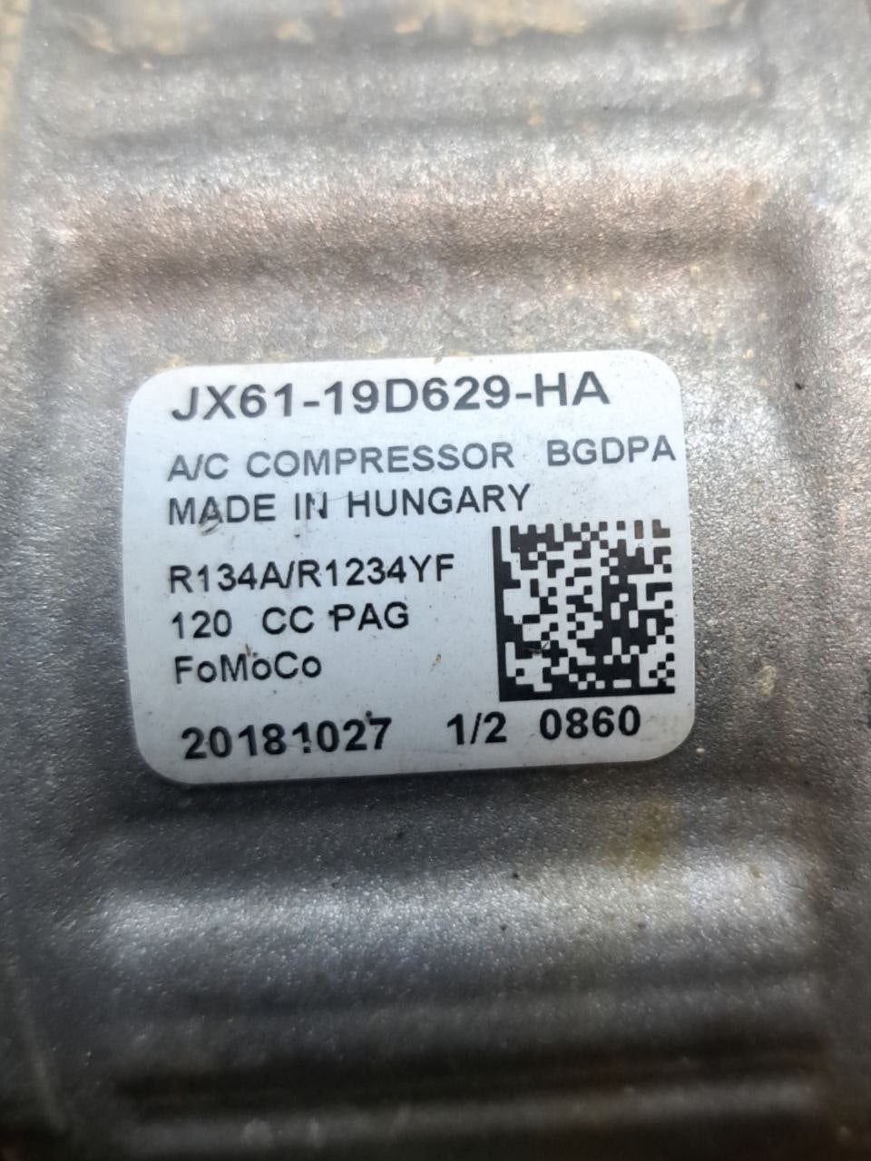 Air conditioning compressor Ford Focus 1.5 Diesel (2022) COD:JX61-19D629-HA - F&P CRASH SRLS - Used Parts