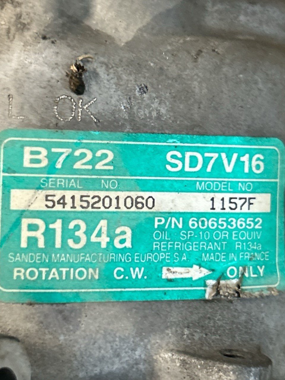 Air Conditioning Compressor Alfa Romeo 147 1.9 Diesel (2000 > 2010) code.60653652 - F&P CRASH SRLS - Used Parts
