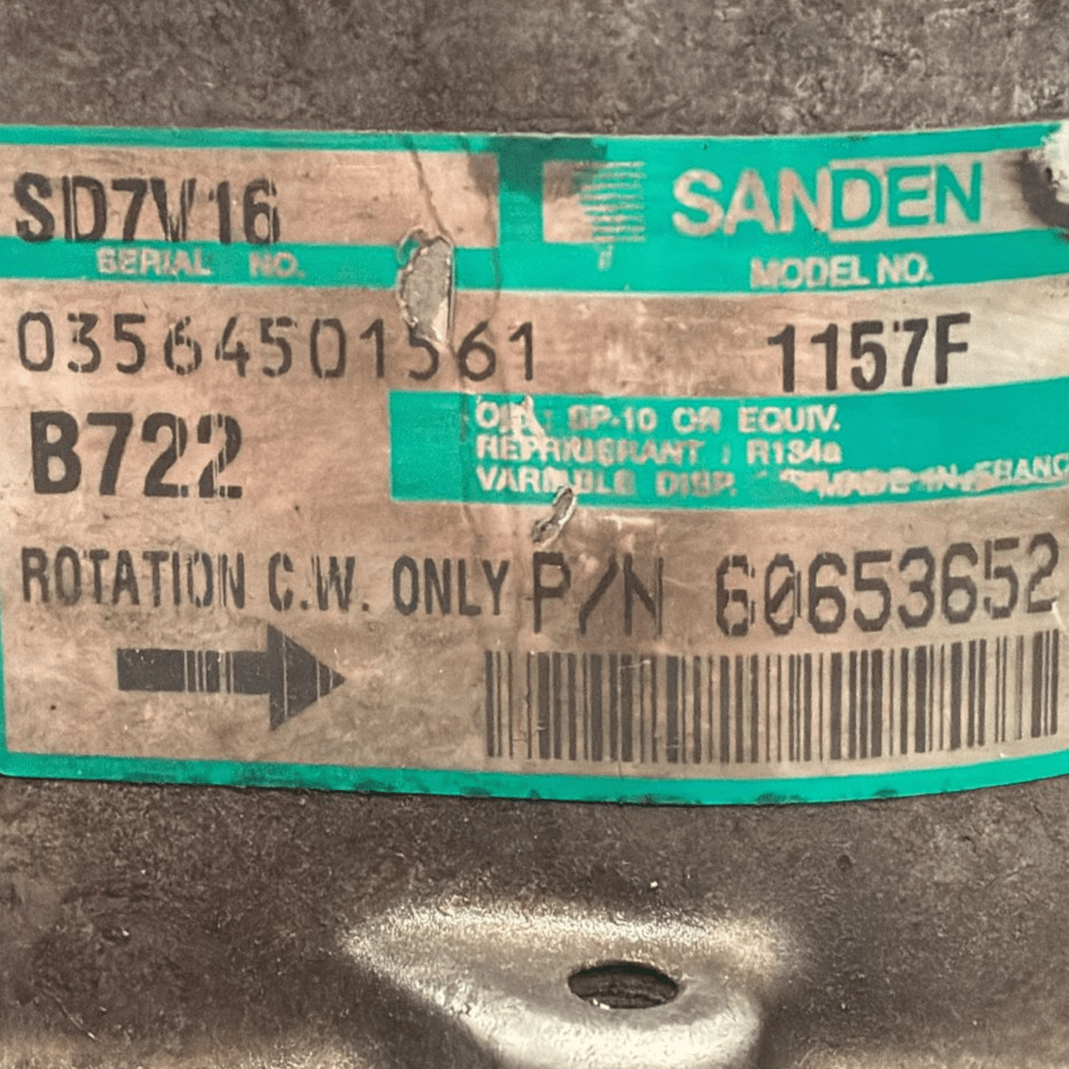 Compressore aria condizionata alfa romeo 147 1.9 diesel cod :60653652 (2000 - 2010) - F&P CRASH SRL - Ricambi Usati
