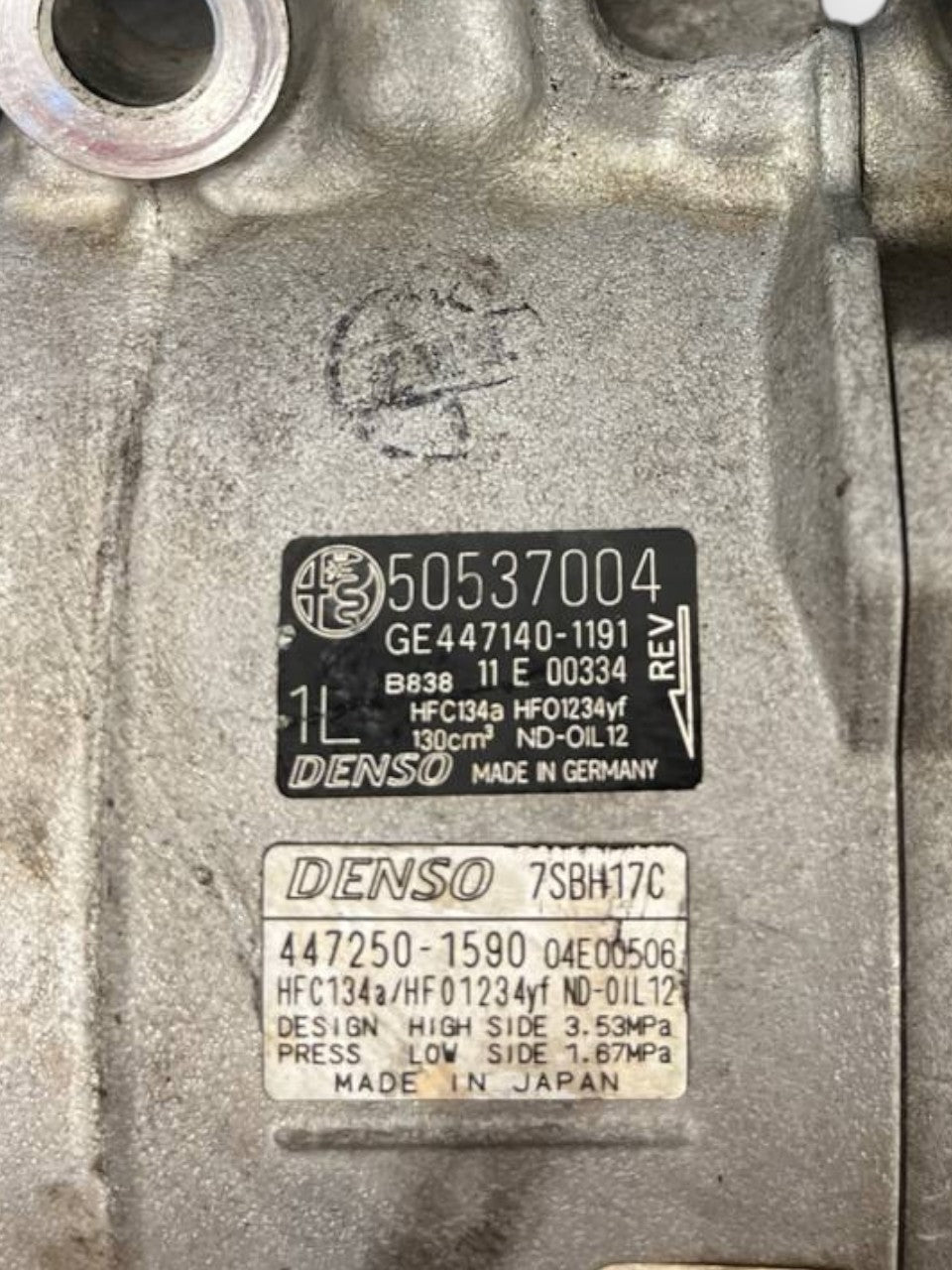 Compressore Aria Condizionata Alfa Romeo Stelvio 949 / Alfa Romeo Giulia 2 2.2d (2016>) cod: 50537004 - F&P CRASH SRLS - Ricambi Usati