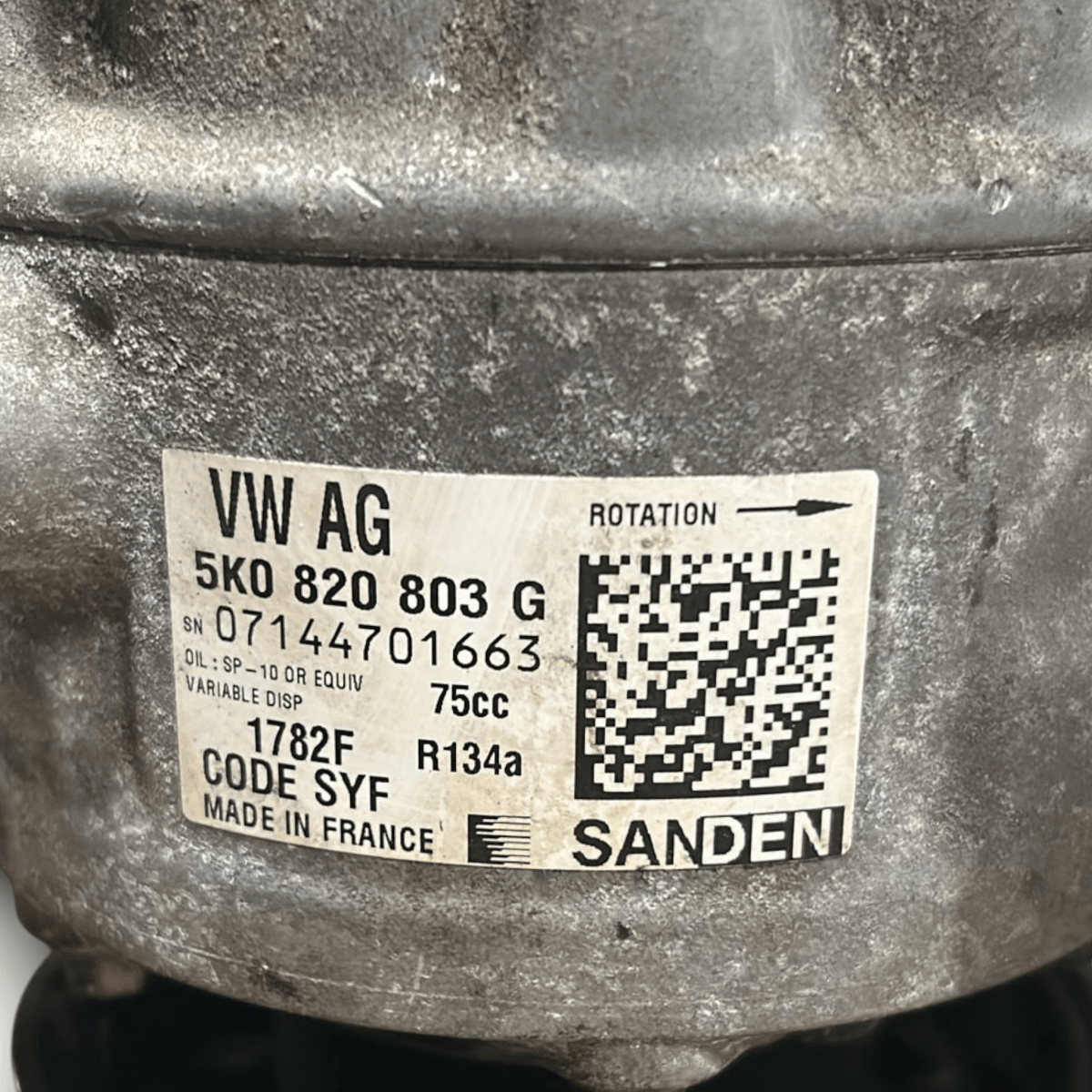Compressore aria condizionata audi q3 8u 2.0 diesel cod:5k0820803g (2011 > 2018) - F&P CRASH SRL - Ricambi Usati