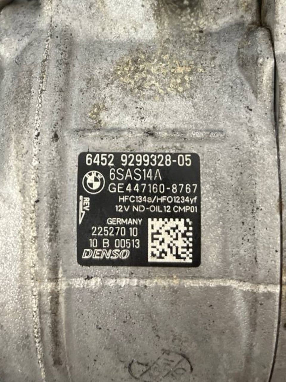 Air Conditioning Compressor Bmw Series 1 F20 / Bmw Series 3 F30 / Bmw M3 F80 2.0 Diesel (2012 to 2019) cod: GE447160-8767 - F&P CRASH SRLS - Used Parts