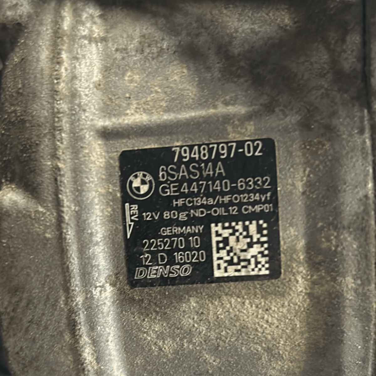 Air conditioning compressor Bmw series 1 F40 1.5 Diesel code:7948797 - 02 (2019 > 2024) - F&P CRASH SRLS - Used Parts