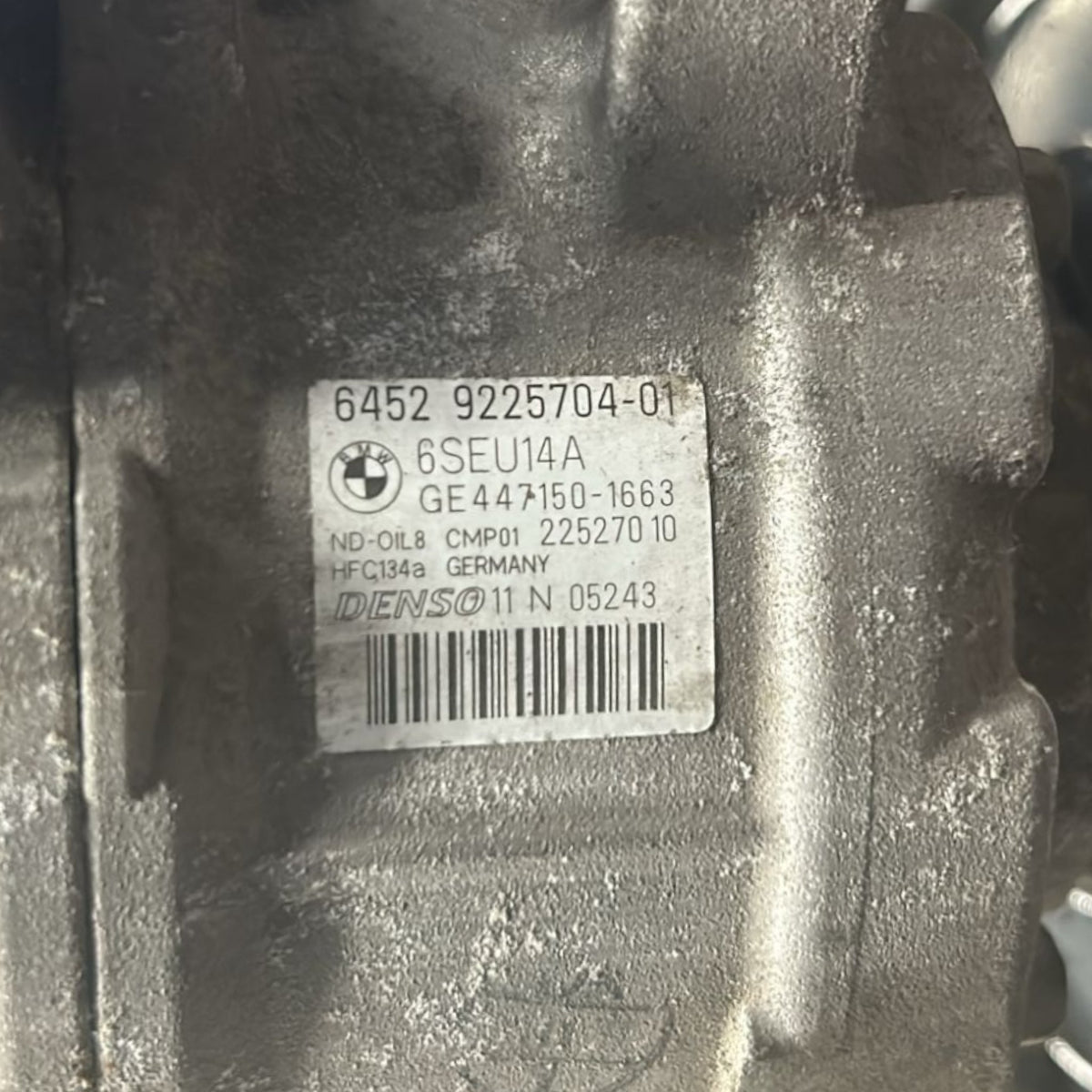 Air Conditioning Compressor BMW X3 (F25) code.9225704 - 01 2.0 Diesel (2010 > 2017) - F&P CRASH SRLS - Used Parts