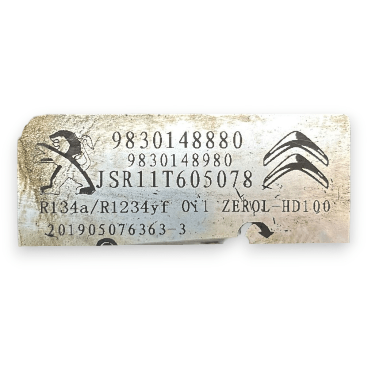 Compressore aria condizionata citroen c3 II 1.2 benzina cod:9830148880 (2009 - 2016) - F&P CRASH SRL - Ricambi Usati
