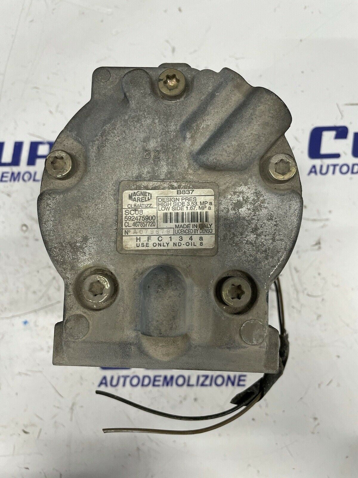 Compressore Aria Condizionata Clima FIAT 1.2Bz PUNTO(188)/LANCIA Y 592475900 - F&P CRASH SRLS - Ricambi Usati