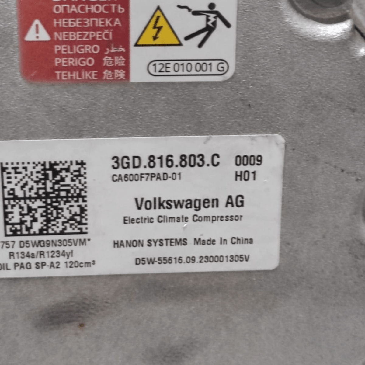 Compressore aria condizionata cupra formentor 1.4 hybrid cod: 3gd816803c (2020 - ) - F&P CRASH SRL - Ricambi Usati