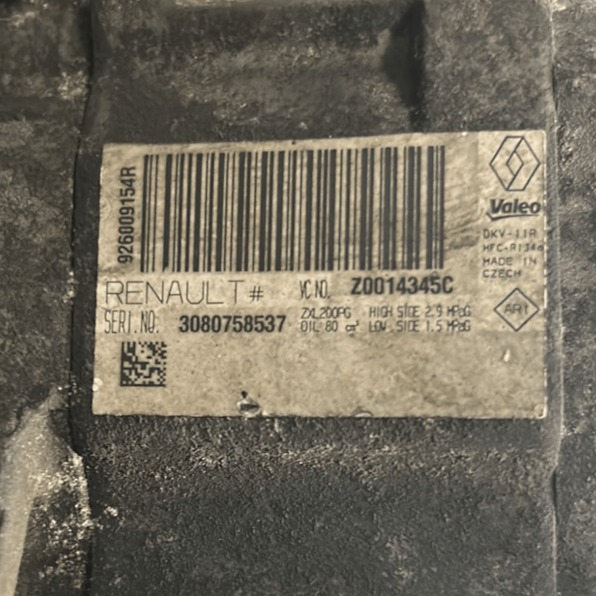 Compressore aria condizionata dacia dokker 1.5 diesel cod:926009154R (2013 > 2021) - F&P CRASH SRLS - Ricambi Usati