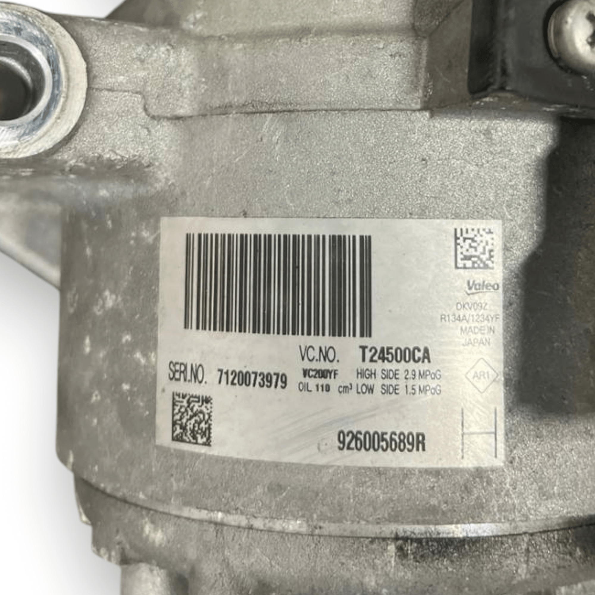 Compressore Aria Condizionata Dacia Sandero Stepway II 0.9 Benzina (2017 al 2020) cod: 926005689R - F&P CRASH SRLS - Ricambi Usati