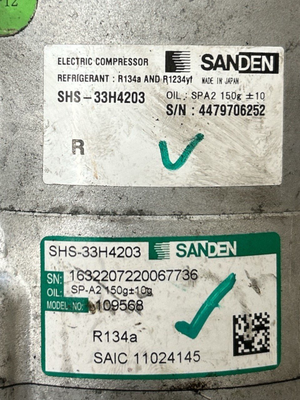 Compressore Aria Condizionata Elettrico MG - ZS EV (2017> ) cod.SHS-33H4203 - F&P CRASH SRLS - Ricambi Usati