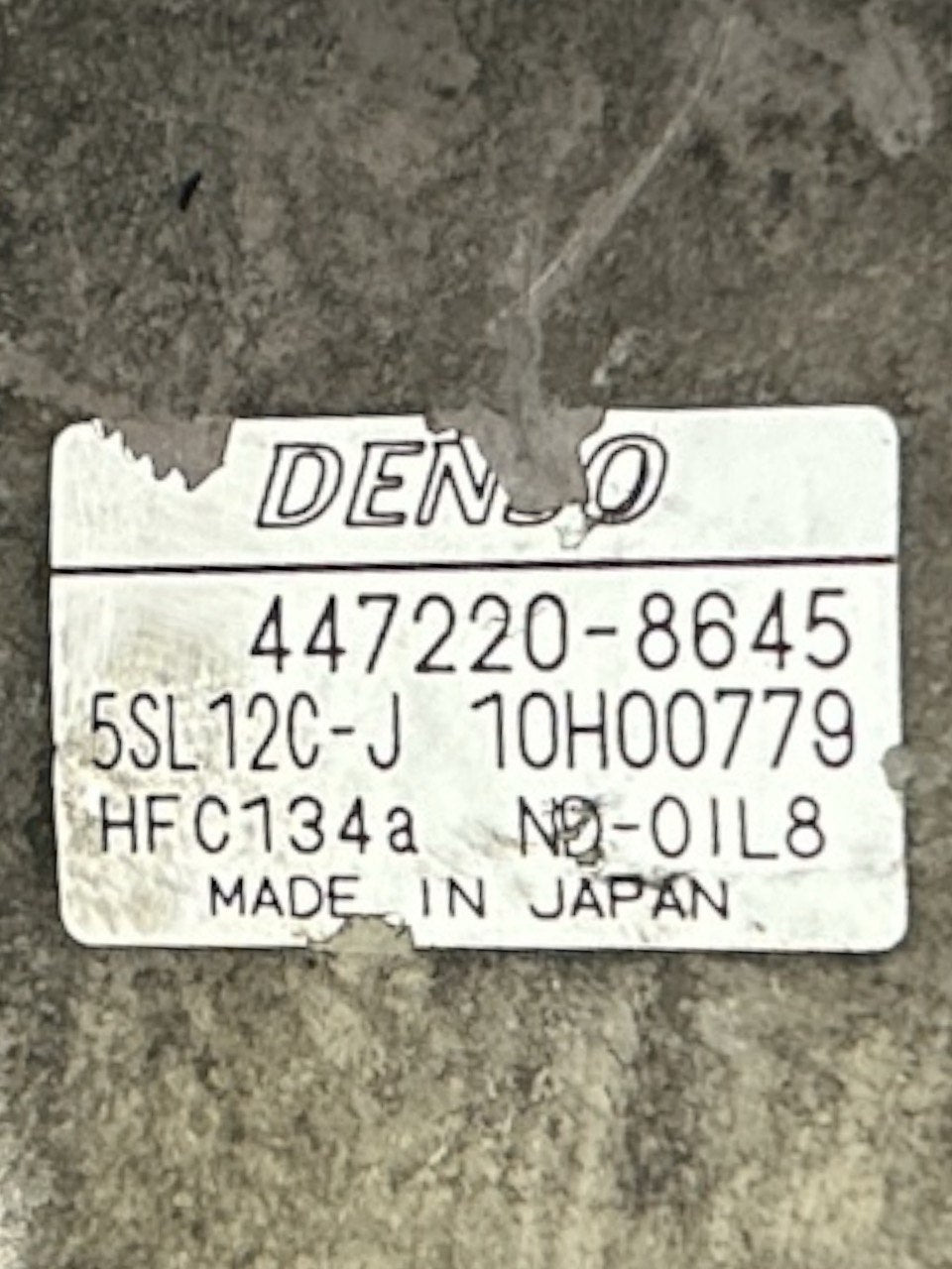 Air Conditioning Compressor Fiat Bravo 1.9 Diesel code . 447220 - 8645 (2007 > 2014) - F&P CRASH SRLS - Used Parts