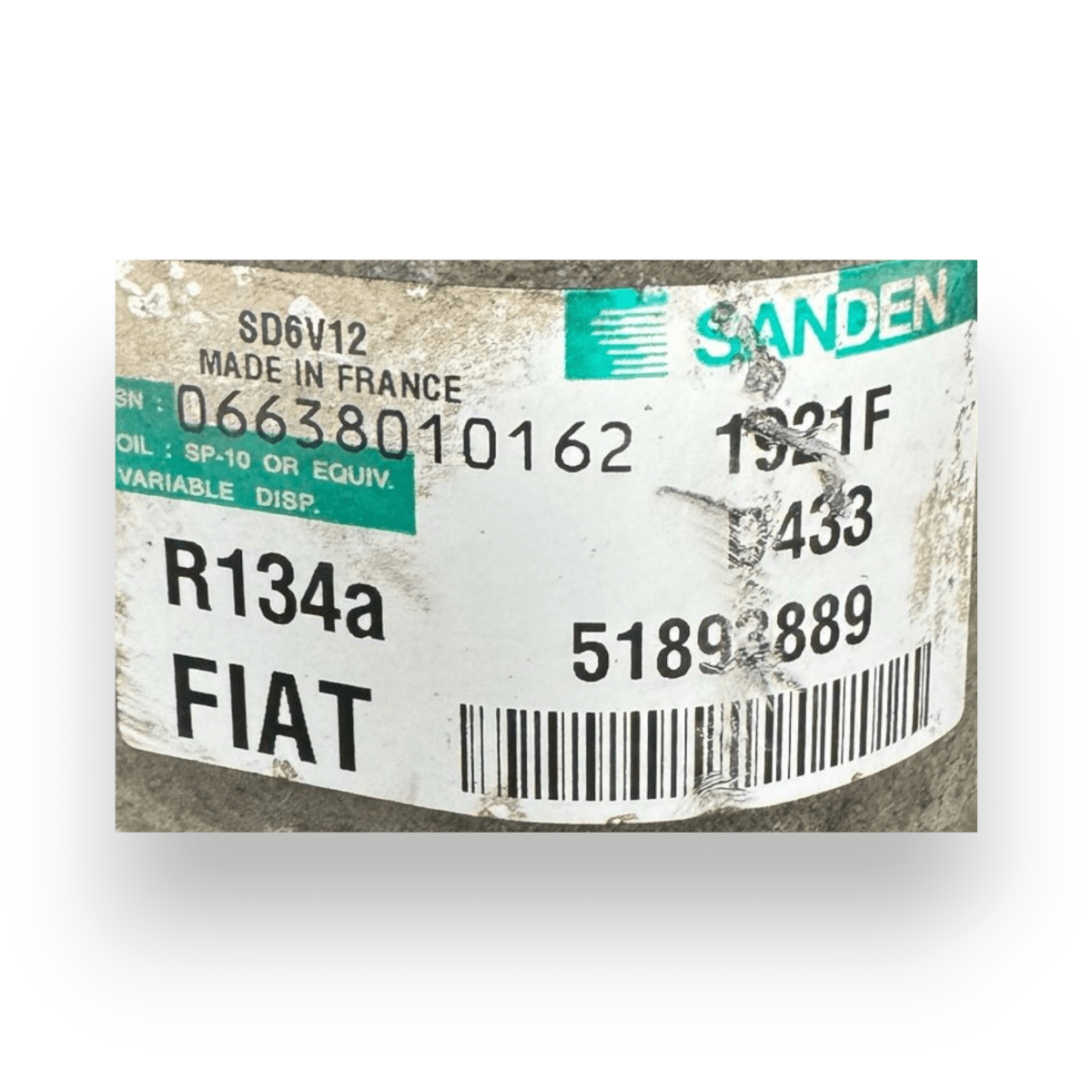 Compressore aria condizionata Fiat Grande Punto 1.3 diesel cod.51893889 (2005 - 2012) - F&P CRASH SRL - Ricambi Usati