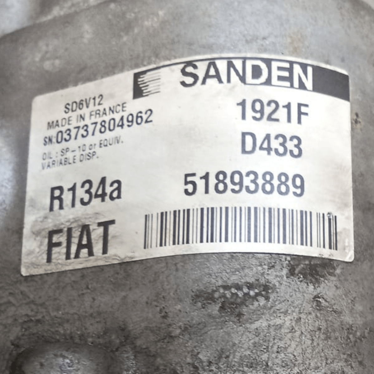 Air conditioning compressor fiat grande punto cod. 51893889 1.3 diesel (2005 > 2012) - F&P CRASH SRL - Used Parts