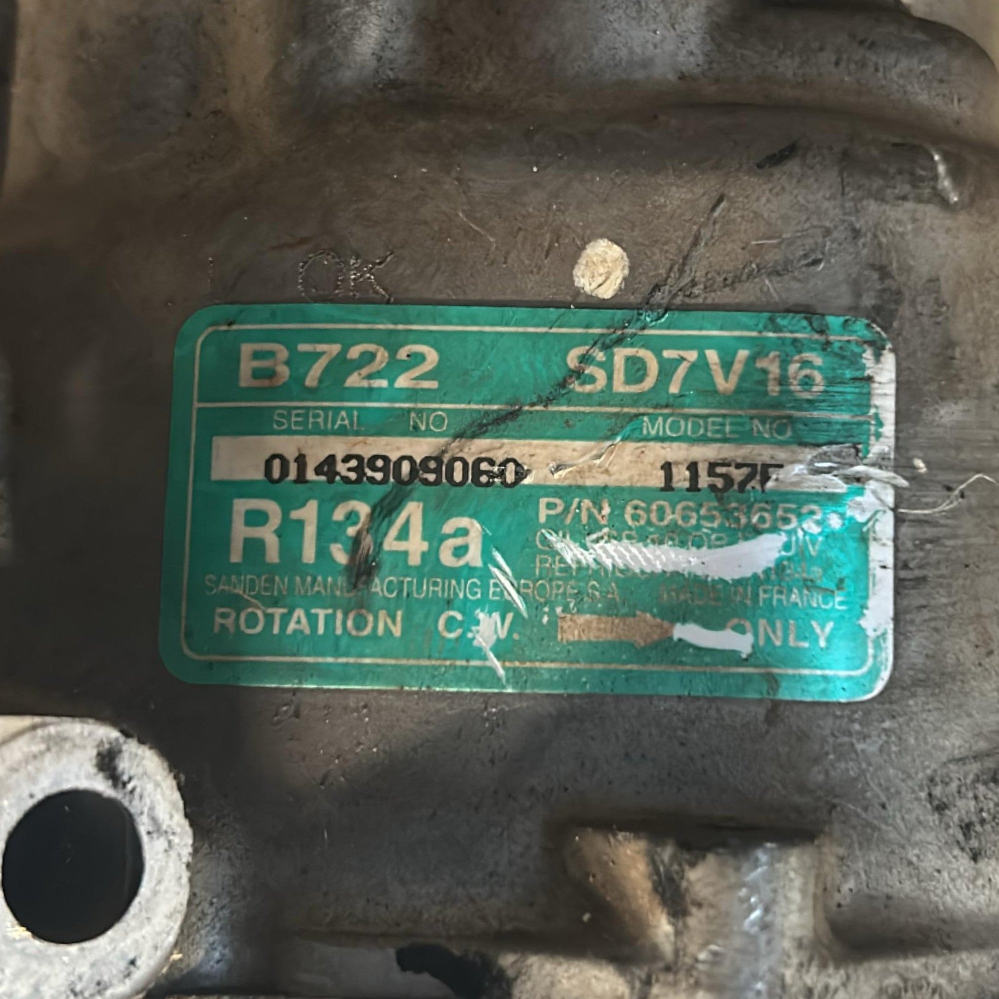 Compressore Aria Condizionata Fiat Multipla II cod.60653652 1.9 Diesel (2004 > 2010) - F&P CRASH SRLS - Ricambi Usati