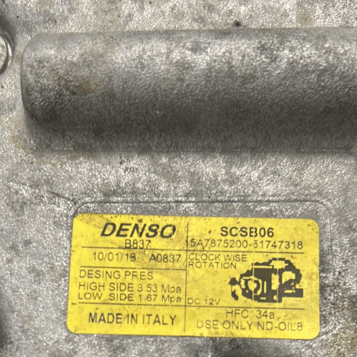 Compressore Aria Condizionata Fiat Panda 0.9 Benzina cod:5A7875200 (2012 >) - F&P CRASH SRL - Ricambi Usati
