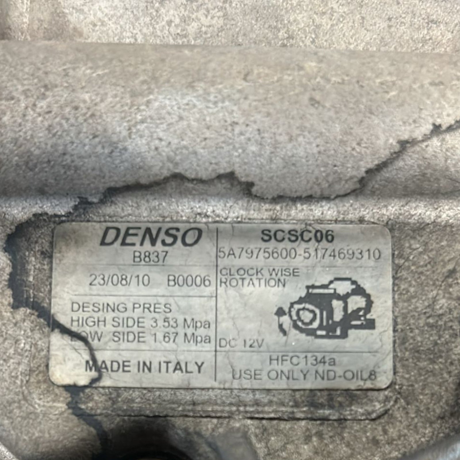 Compressore Aria Condizionata Fiat Qubo 1.3 Diesel cod:5A7975600 (2008 > 2019) - F&P CRASH SRLS - Ricambi Usati