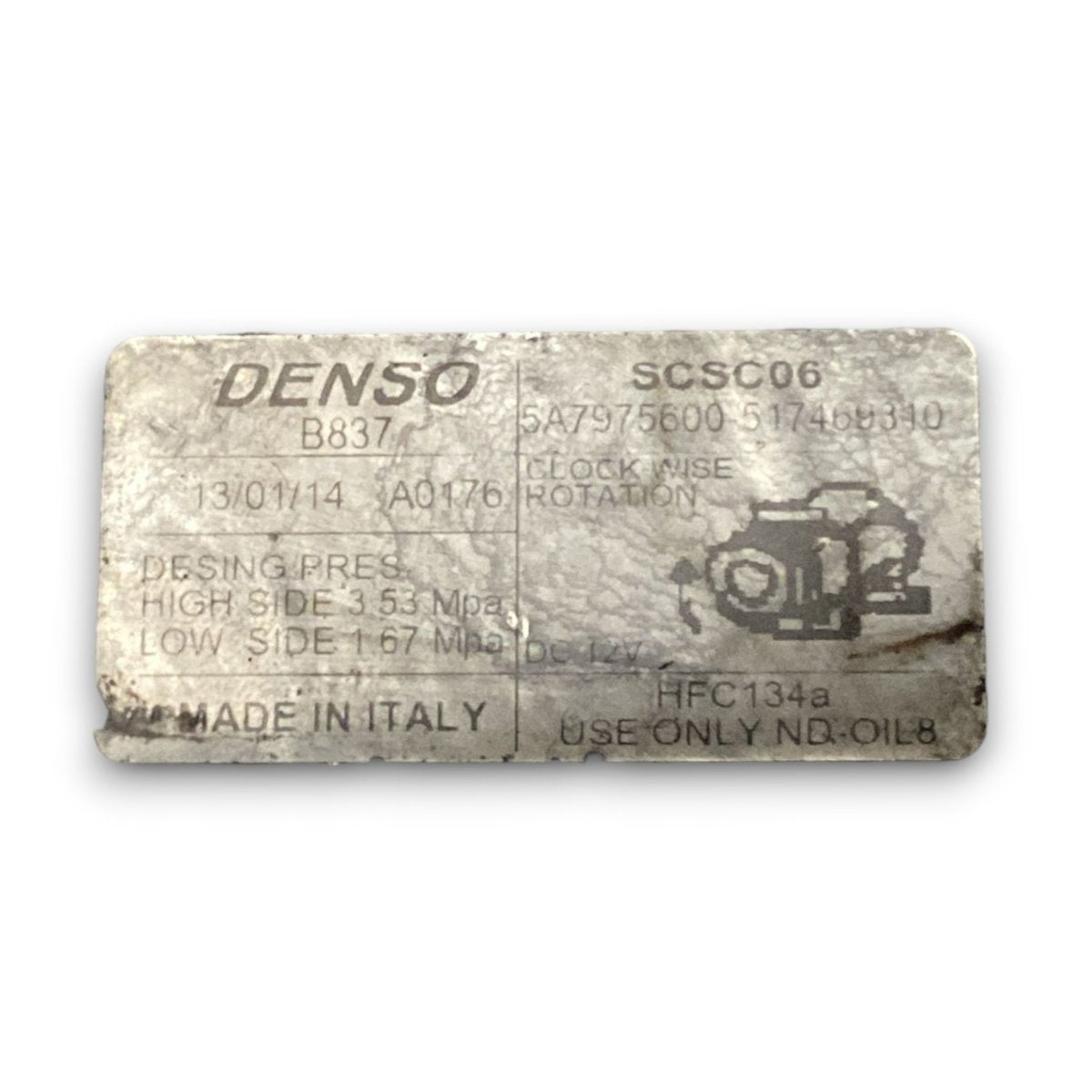 Compressore aria condizionata fiat qubo cod . 5a7975600 1.3 diesel (2008 > 2019) - F&P CRASH SRL - Ricambi Usati