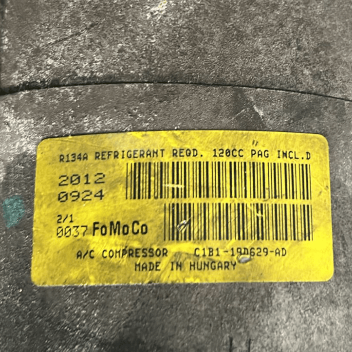 Air conditioning compressor ford b - max 1.0 petrol code:C1B1 - 19D629 - AD (2012 > 2018) - F&P CRASH SRLS - Used Parts