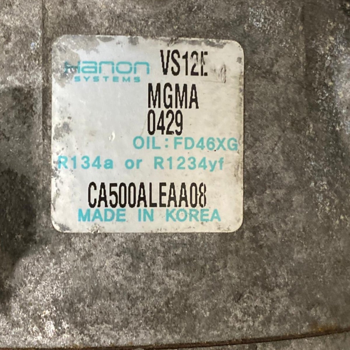 Compressore aria condizionata Hyundai I20 II 1.2 Benzina (2014 - 2020) Cod: CA500ALEAA08 - F&P CRASH SRLS - Ricambi Usati