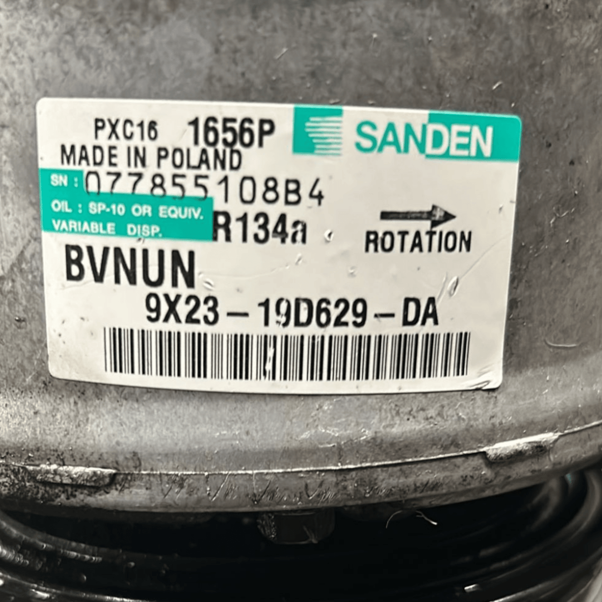Jaguar XF 3.0 Diesel Air Conditioning Compressor (2008 >2015) code:9X23 - 19D629 - DA - F&P CRASH SRLS - Used Parts