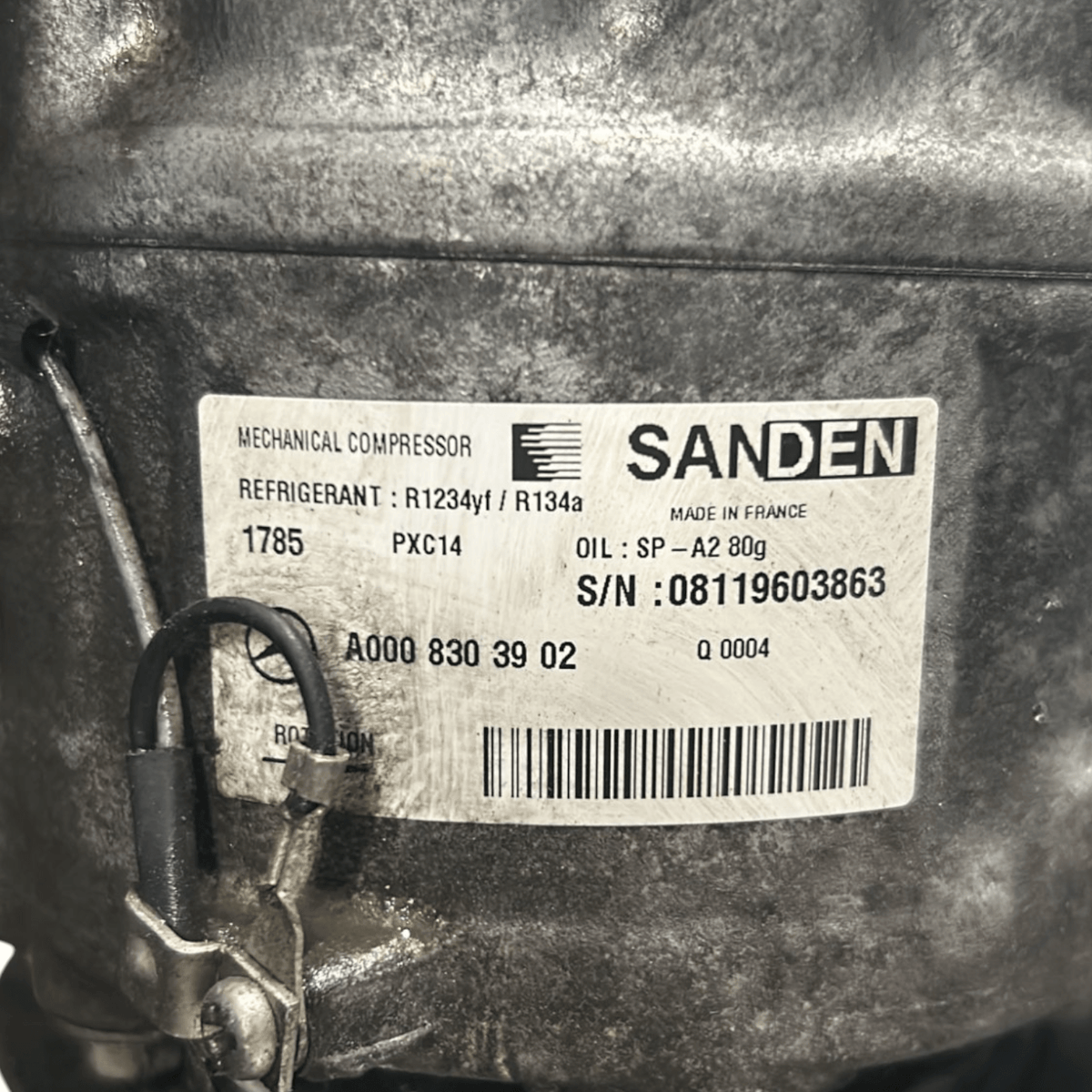 Air Conditioning Compressor Mercedes Benz GLC 2.2 Diesel code:A0008303902 (2015 > 2022) - F&P CRASH SRLS - Used Parts