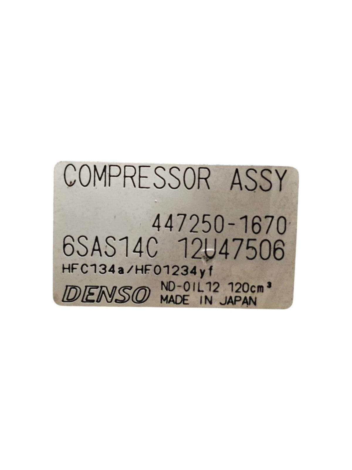 Air Conditioning Compressor Mercedes CLA W117 2.2 Diesel Code:4472501670 (2013 - 2019) - F&P CRASH SRLS - Used Parts